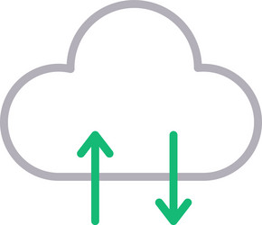 Upload download cloud vector