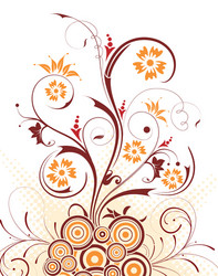 Doodles floral background Royalty Free Vector Image