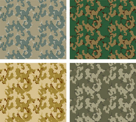 camouflage pattern design with different color vector