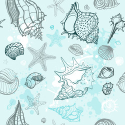 Sea collection original hand drawn Royalty Free Vector Image
