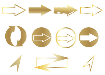 Set of arrows web icons vector