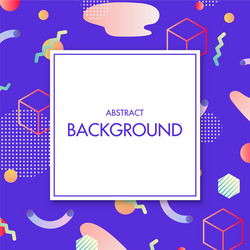 white square with text on colorful abstract vector image