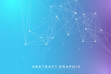 Geometric abstract background with connected line vector