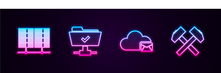 set line server data web hosting ftp operation vector image