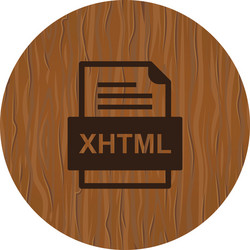 xhtml file document icon vector