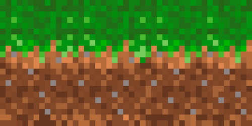 grass texture with soil in pixel style 8-bit vector image