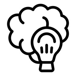 lightbulb emerging from a human brain representing vector image