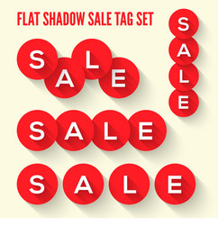 modern flat sale tags set vector