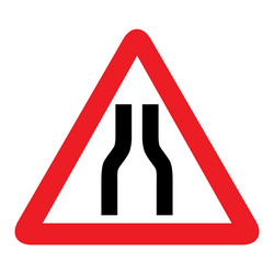 road narrows vector