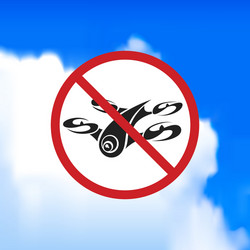 beautiful sign forbidding flight drone Vector Image