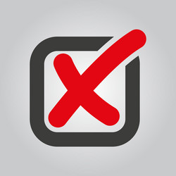 check icon checkmark and checkbox no voting vector image