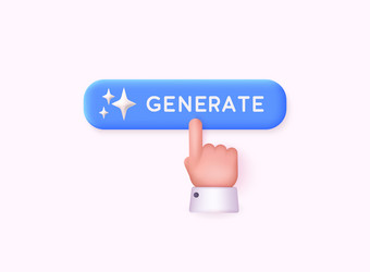 generate ai button stars icon artificial vector image
