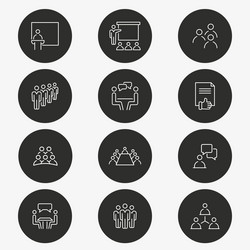 Round Table Meeting Icon Vector Images (over 960)