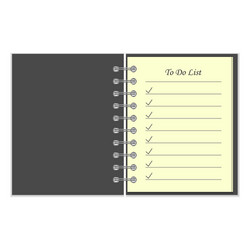 notebook with to do list vector image