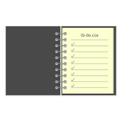 notebook with to do list vector