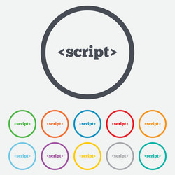 script sign icon javascript code symbol vector image