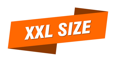 Xxl size sticker label Royalty Free Vector Image