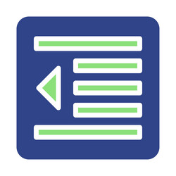 align left icon for text formatting interface vector image