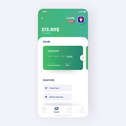 banking app ui kit prototype design mobile vector