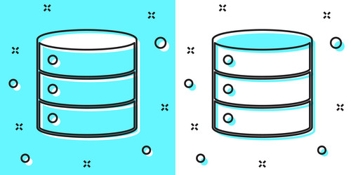 black line server data web hosting icon isolated vector image