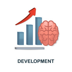 development icon 3d from brain procces collection vector image