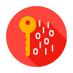 key binary code circle icon vector