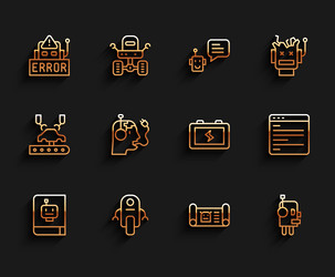 set line user manual robot error vector image