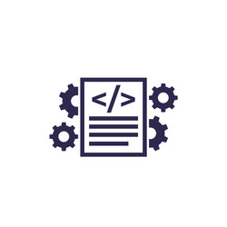 Code optimization icon on white vector