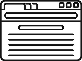 internet browser icon outline computer vector image