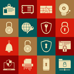 set ftp folder and lock secure your site vector image