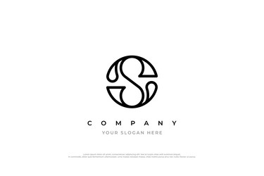 Initial letter sc logo or cs monogram logo design Vector Image