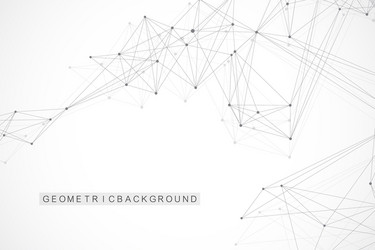 Geometric abstract background with connected line vector