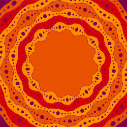 circular pattern with waves and dots vector image