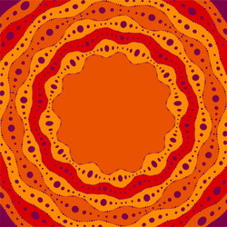 circular pattern with waves and dots vector