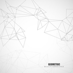 Geometric abstract background with connected line vector