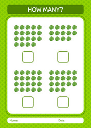 how many counting game with monstera leaf vector image