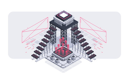 programming and software development isometric vector image