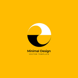 Functional circle minimal logo template vector