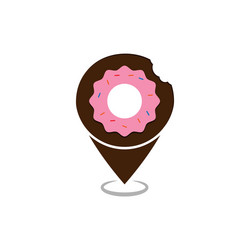 map pointer donut design template vector image