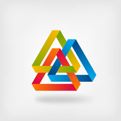 Valknut symbol three interlocked triangles Vector Image