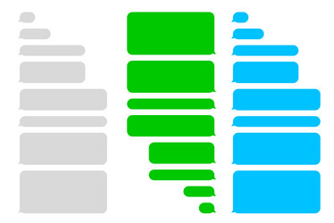Chat Message Bubbles - App Interface vector image