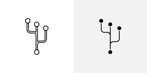 code branch icon set vector image