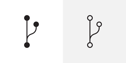 code branch icons pack for apps and ui ux desigs vector image