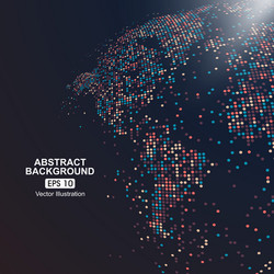 dots colorful three-dimensional map of the world vector image