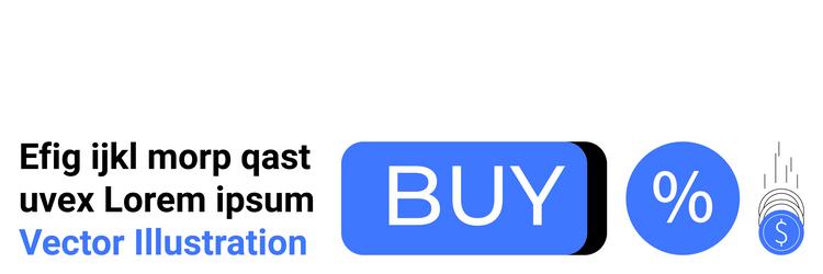 online purchase button with latent text vector image