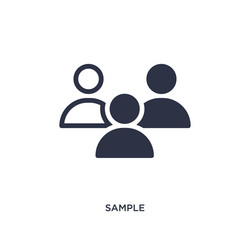 sample icon on white background simple element vector image