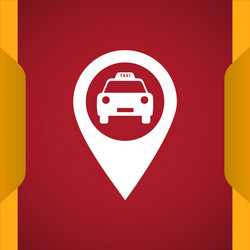 taxi map pointer icon for web and mobile vector