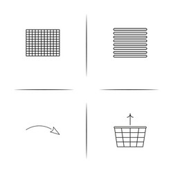 web linear simple icon setoutline icons vector image