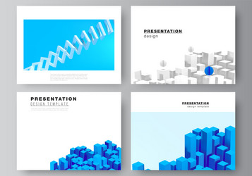 Layout presentation slides design vector