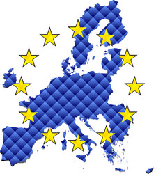 Mosaic map european union vector